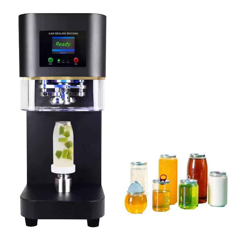 Máquina automática selladora de latas de plástico