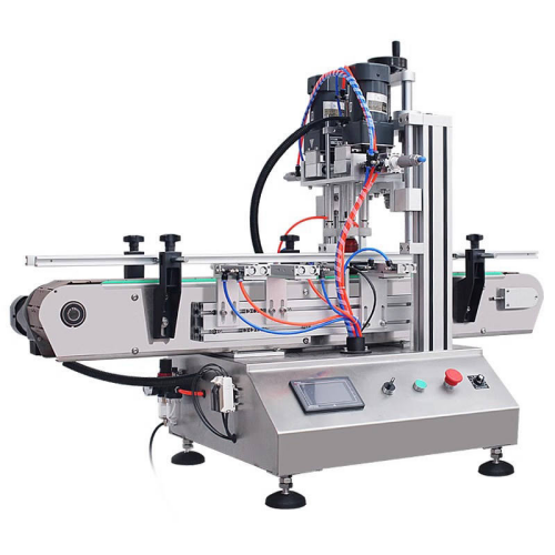 Máquina taponadora automática con control de torsión digital y tensor de cápsulas