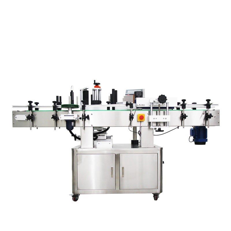 Etiquetadora automática de botellas redondas.